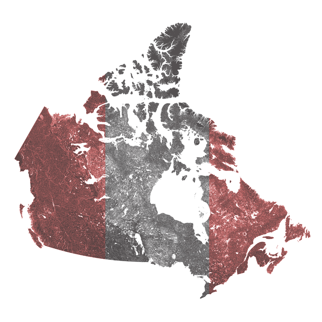 Map of Canada Highlighting Service Areas